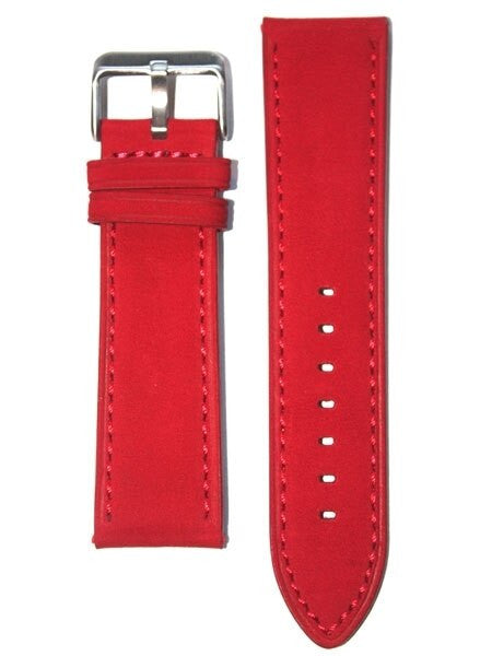Panerai-Style Red Suede Leather Strap with Matching Stitching #EBV-03850