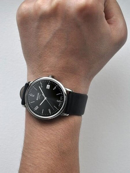Boccia Mens Quartz Dress Watch with 40mm Titanium Case, Sapphire Crystal and Leather Strap #3557-02