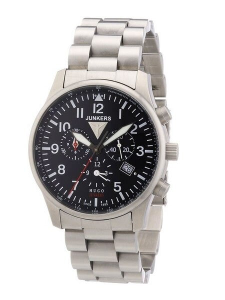 Junkers 150 Years Hugo Junkers Chronograph Alarm Watch with Bracelet #6684M-2