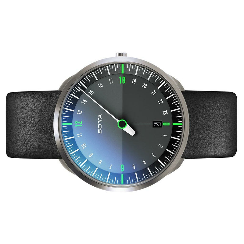 Botta UNO 24 one hand 24-hour Swiss quartz watch with 40mm titanium case #428010