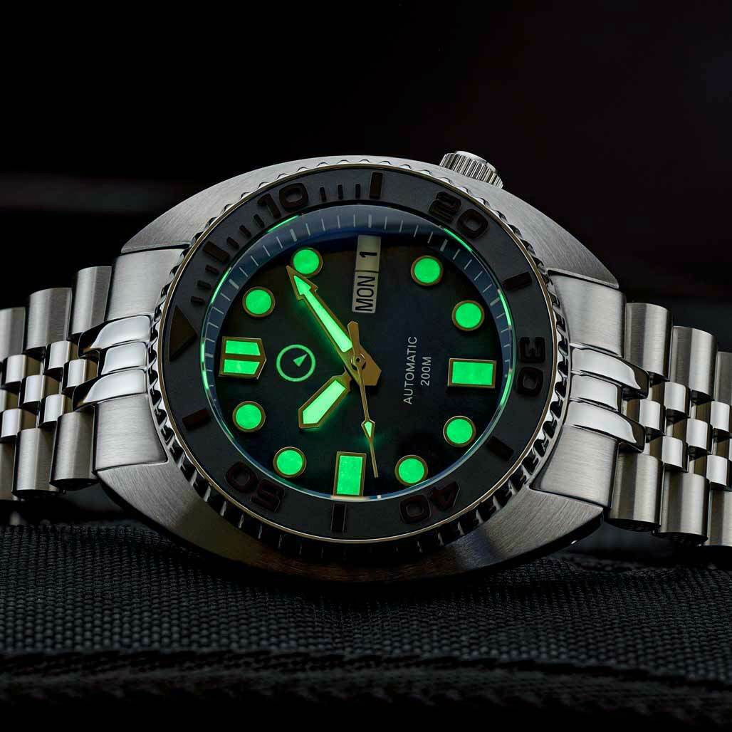 Islander Blue Dial Automatic Dive Watch with AR Dome Sapphire
