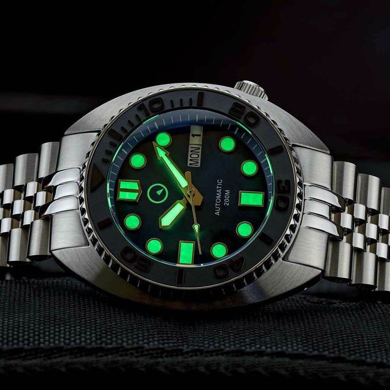 Islander Blue Dial Automatic Dive Watch with AR Dome Sapphire Crystal, and Embossed Ceramic Bezel Insert #ISL-69