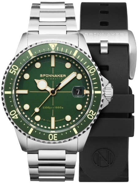 Spinnaker Green Tesei Mille Metri 1000-Meter Swiss Automatic Dive Watch #SP-5090-33