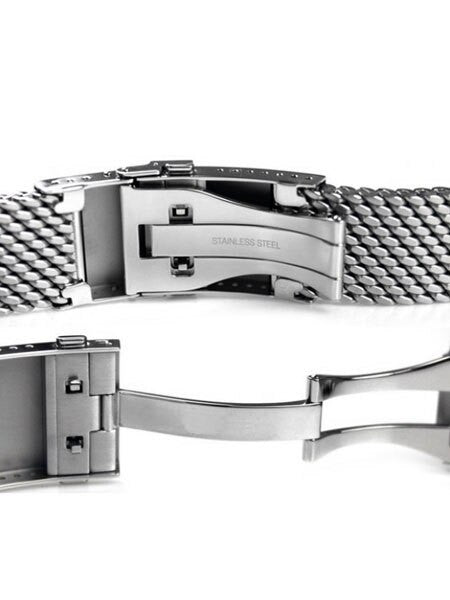 STAIB Polished Mesh Bracelet #STEEL-2784-20725APB-P (Straight End, 20mm)
