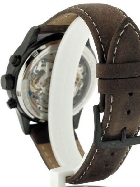 Techne Black PVD SparrowHawk Hand Wind Pilot Chronograph with 30-minute Stopwatch #373.161