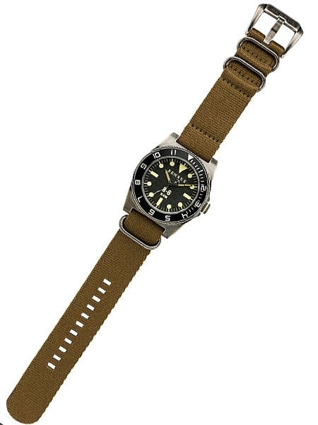 BENRUS 44mm Stainless Steel, Military-Inspired Quartz H6 Watch #BR012A