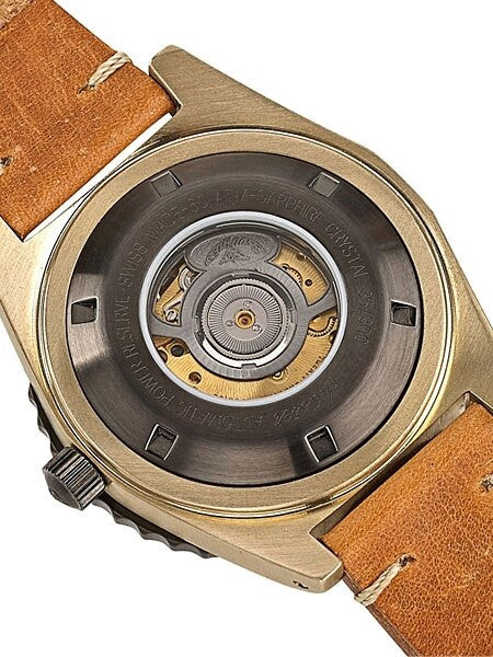 Squale Master Professional Swiss Automatic Dive watch with Bronze Case, Power Reserve #MSTR-Bronze-Green
