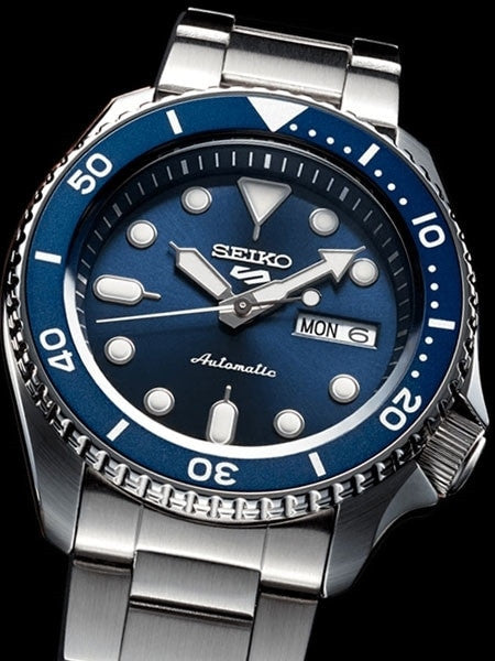 Seiko 5 Sports Automatic 24-Jewel Watch with Blue Dial #SRPD51