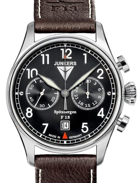 Junkers Spitzbergen F13 Mechanical Chronograph Watch, Sapphire Crystal #6110-2