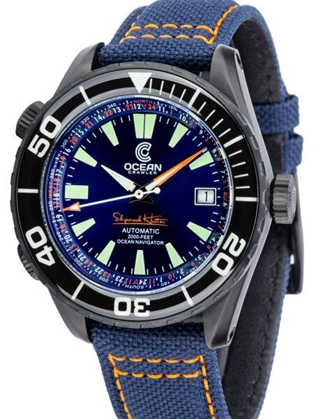 Ocean Crawler Ocean Navigator Swiss Automatic with Titanium Case,  AR Sapphire Crystal #CD-422