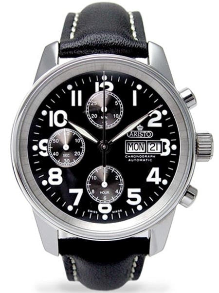 Aristo 4H123L Swiss Valjoux 7750 Automatic Chronograph with Day-Date