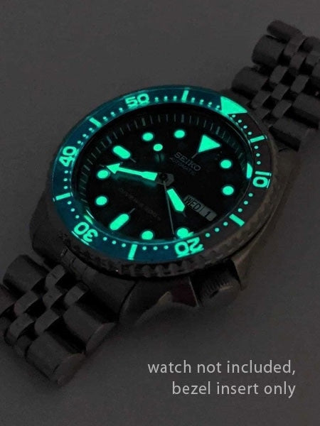 Blue-Red Luminous Sapphire Bezel Insert for Seiko SKX007, SKX009, SKX011 #C29