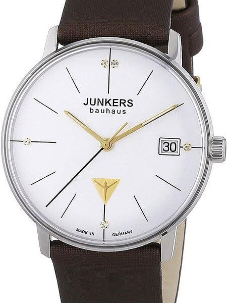 Junkers Lady Bauhaus Swiss Quartz Watch with Domed Hesalite Crystal #6073-4