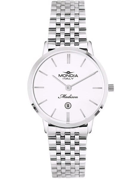 Mondia Women's Madison Quartz Dress Watch with Stainless Steel Bracelet #MI-771-SS-01SL-CM