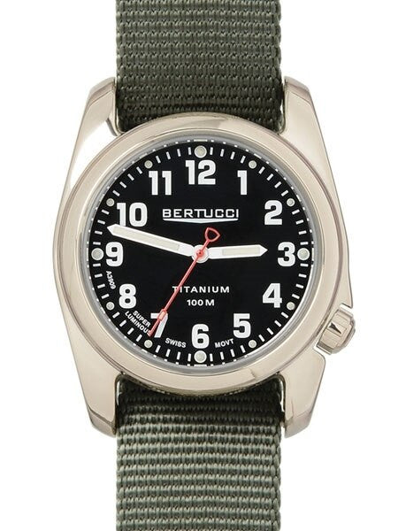 Bertucci A-2T HighPolish Titanium Watch with 2-PLY Nylon Strap #12042