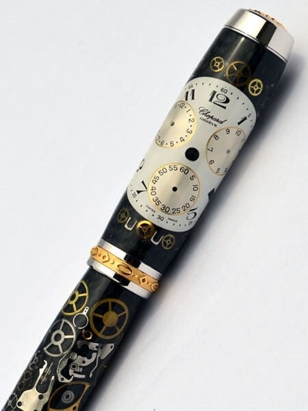 Artisan Crafted Collectable Pen made with a Chopard dial and assorted gears, cogs, screws and bridges #WPP501RB