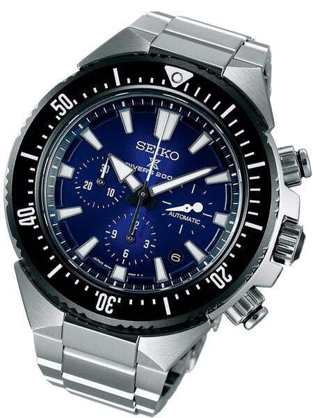 Seiko Prospex Trans Ocean Automatic Dive Chronograph with Blue Dial and Sapphire Crystal #SBEC003