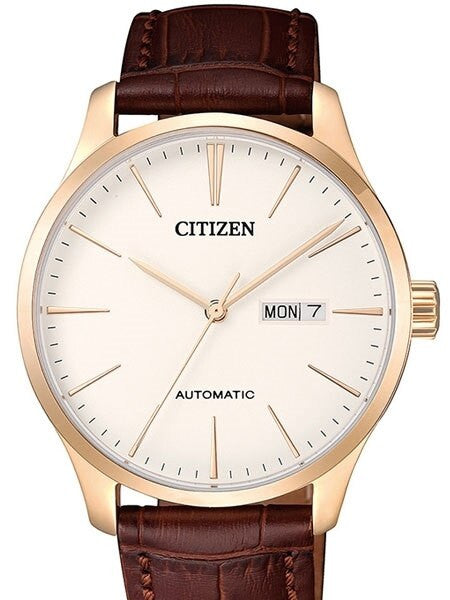 【中古】 センチュリアン Citizen Automatic Watch with Brown Leather Strap #NH8353-18A