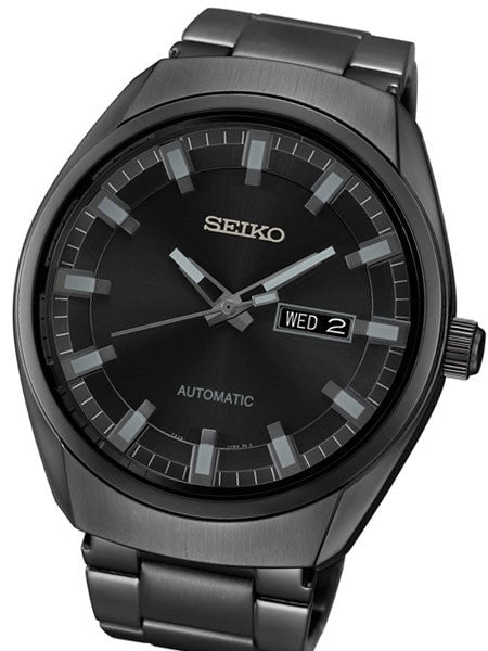 Seiko Recraft Series Automatic Watch with Black PVD 43.5mm Case and Bracelet #SNKN43
