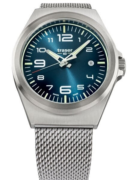 Traser P59 Essential M Blue Dial Watch w/Trigalight + SuperLuminova #108205