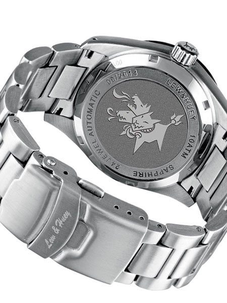 Lew and Huey Sporty Cerberus Automatic Dress Watch with 42mm SS Case  #Cerberus_blue