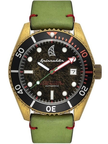 Spinnaker Wreck Automatic Vintage Style Sports Watch with Distressed IP Case #SP-5051-02