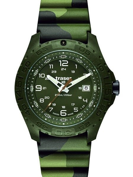 Traser Soldier Military Camouflage Watch with Green Tritium Illumination and Sapphire Crystal #106631