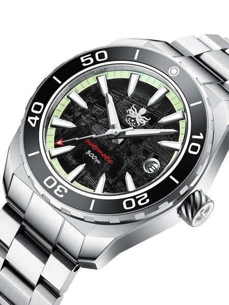 PHOIBOS Proteus 300-Meter Automatic Dive Watch with Meteorite Dial, AR Double Dome Sapphire Crystal #PY024E