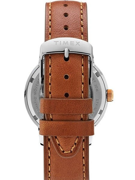 Timex 40mm Marlin 21-Jewel Automatic Watch with Stainless Steel Case and Silver Dial #TW2U11800ZV