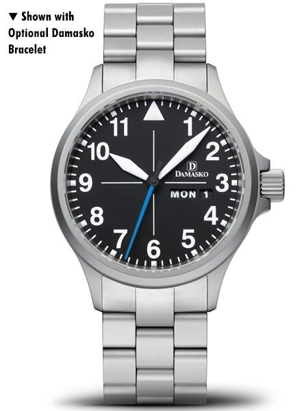 Damasko Swiss ETA Automatic with a 40mm Bead-Blasted Case, Black Dial #DA38
