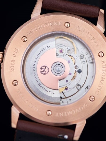 Melbourne Flinders Swiss Automatic Dress Watch with White Dial, Sapphire Crystal #FL.40.A.3HD.06