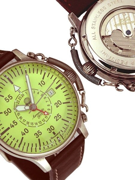 Aeromatic 1912 Automatic 24 Hour Watch, Luminous Dial and Crown Guard #A1396