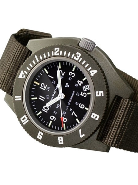 Marathon Swiss Made Quartz Military Navigator Pilot Watch with Tritium Illumination #WW194013SG