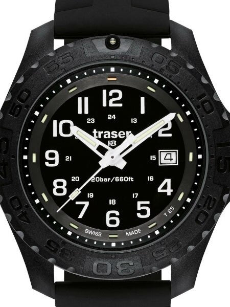 Traser Outdoor Pioneer Watch with Tritium Illumination and Rotating Black Bezel #102905