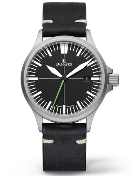 Damasko Swiss DS30 Automatic Watch with a 39mm Bead-Blasted Submarine Steel Case #DS30-GREEN