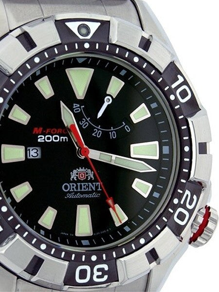 Orient M-Force Automatic Black Dive Watch with Power Reserve Meter #SEL03001B