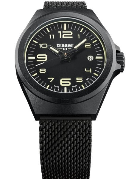 Traser P59 Essential S Black Dial Watch w/Trigalight + SuperLuminova #108204