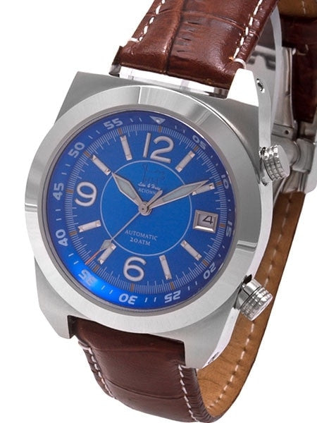 Lew and Huey 200 Meter Dual Crown Automatic Dive Watch with Strap and Bracelet #Acionna-BW