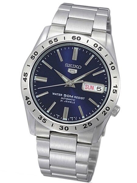 Seiko 5 Automatic Blue Dial Watch with Stainless Steel Bracelet #SNKD99K1
