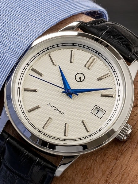 Islander Automatic Dress Watch with Pinstripe White Dial, AR Sapphire Crystal #ISL-32