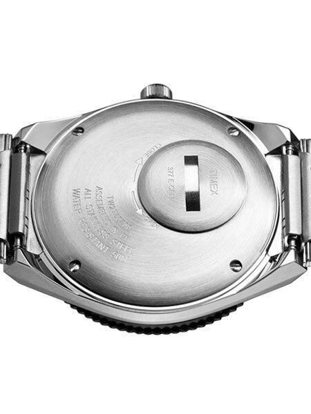 Q Timex Reissue of 1970's 38mm Stainless Steel Bracelet Watch #TW2T80700ZV
