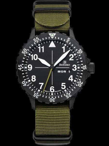 Damasko Swiss ETA Automatic with a Rotating 60-Minute Bezel and Black ion plated SS Case #DH1.0BK