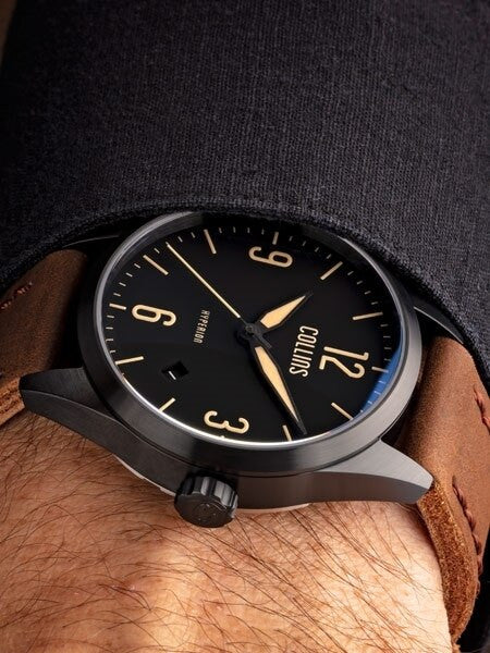 Collins Hyperion Swiss Automatic Watch with 40mm PVD Case and a Double-Dome AR Sapphire Crystal #CWB02