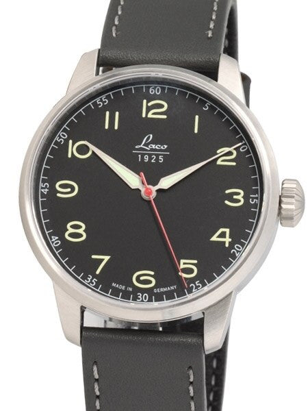 Laco Classic Black Automatic Watch with 42mm Case and Sapphire Crystal #861610