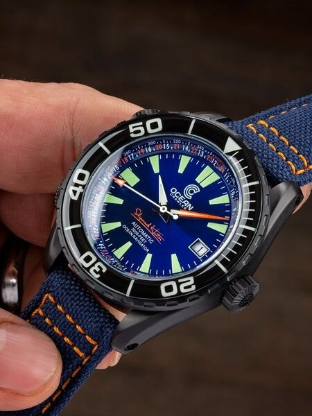 Ocean Crawler Ocean Navigator Swiss Automatic with Titanium Case,  AR Sapphire Crystal #CD-422