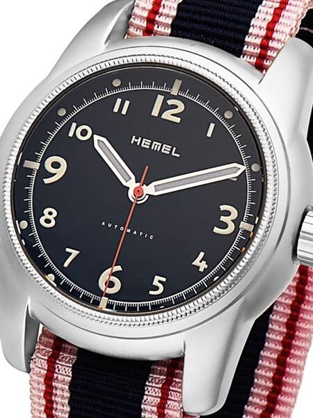 HEMEL Spear Automatic Military-Styled Watch with Bead Blasted Case and Sapphire Crystal #HM4B