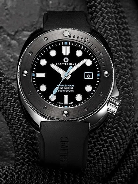 Crafter Blue Swiss Made 600-Meter Hyperion Ocean Diver with Swiss Automatic Movement  #HOSS001B-B-R