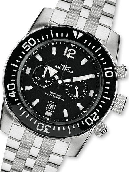 Mondia Wave Swiss Quartz Chronograph Dive Watch with a Ceramic Bezel #1-691-1