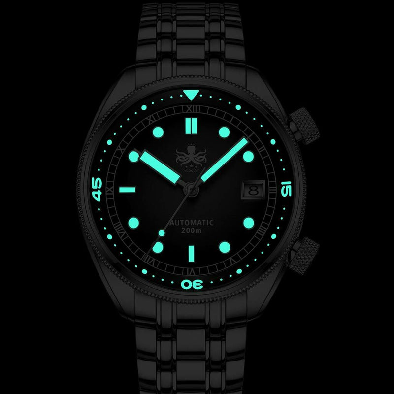 PHOIBOS Eagle Ray 200-Meter Automatic Dive Watch with Double Dome AR Sapphire Crystal #PY029E