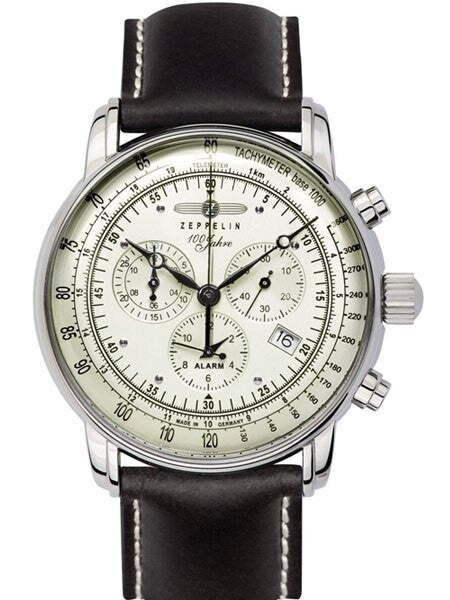 Graf Zeppelin Swiss Quartz Chronograph Watch with Alarm Function #8680-3